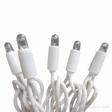 230V Rubber Cable LED String Light, LED with Plastic Cap and Gluing, Waterproof, Connectable